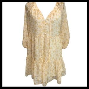 Love Collette | Yellow Floral Tiered Babydoll Dress